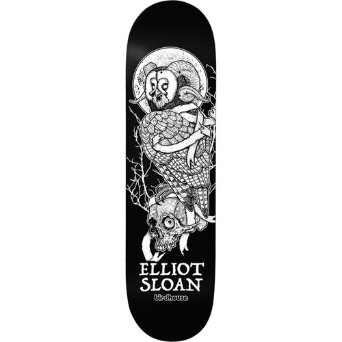 Birdhouse Sloan Owl Skate Deck Black White 8.5