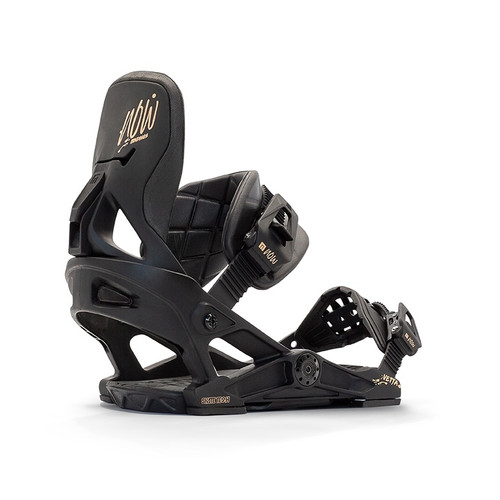 NOW Vetta Snowboard Bindings Womens Black Gold Medium