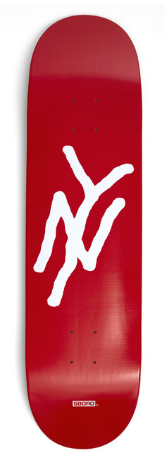 5Boro NY Logo Skate Deck Red 7.75