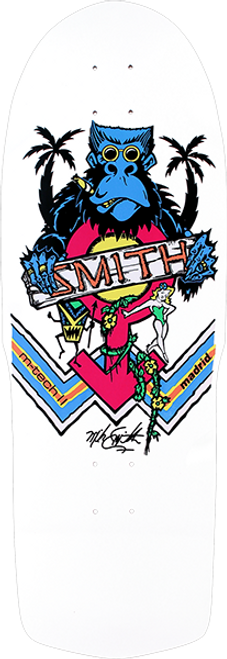 MADRID SMITH APE REISSUE SKATE DECK-10x30.75 WHT