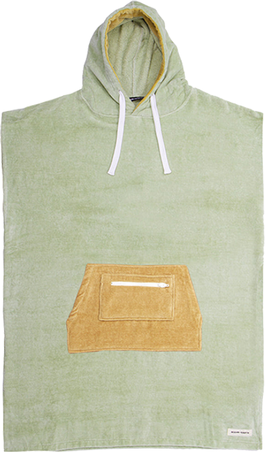 OCEAN & EARTH LADIES HOODED PONCHO CUCUMBER