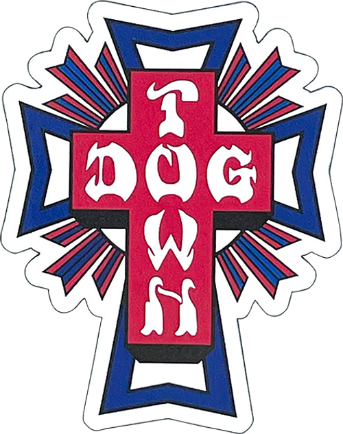 DOGTOWN FRIDGE MAGNET - CROSS LOGO USA 3"