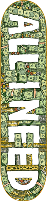 ALL I NEED KNUTH CASH SKATEBOARD DECK 8.3