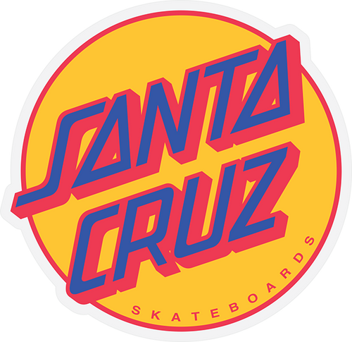 SANTA CRUZ OTHER DOT MYLAR 5.75x6 DECAL YELLOW