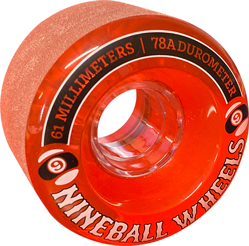 SECTOR 9 9 BALL 61mm 78a CLEAR RED WHEELS SET