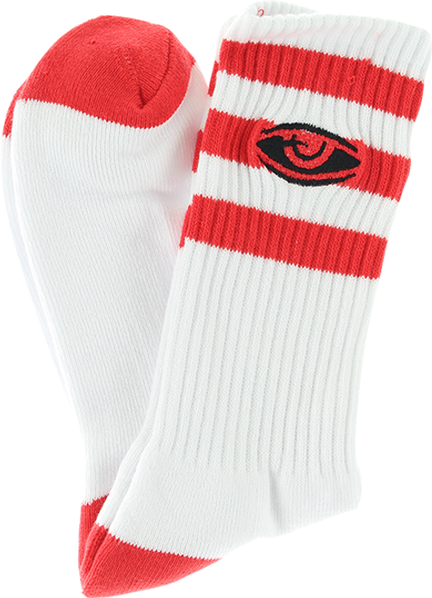 TOY MACHINES WATCHING CREW SOCKS RED 1pr