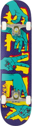 SEVEN SKATE HANDS SKATEBOARD COMPLETE-7.8