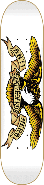 ANTI HERO CLASSIC EAGLE SKATEBOARD DECK 8.75 WHITE