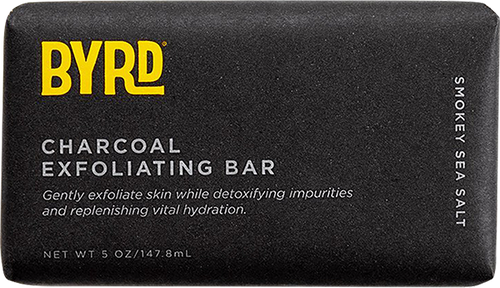 BYRD SOAP CHARCOAL EXFOLIATING BAR 5oz