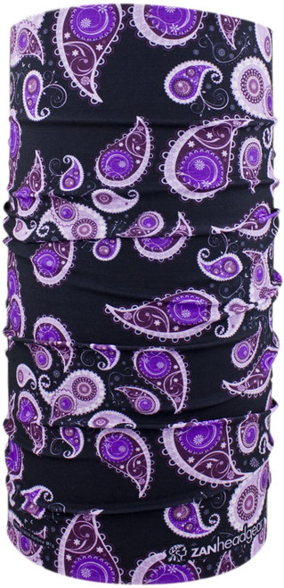 Zan Headgear Motley Tube Poly Purple Paisley One Size