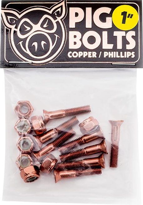 PIG GOLD PHILLPS HARDWARE SET 1" COPPER