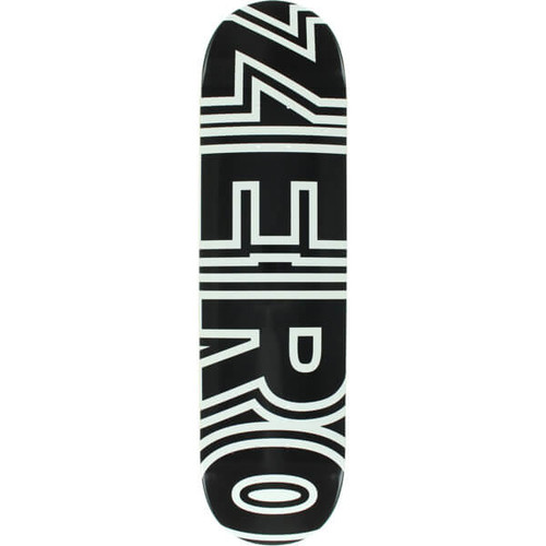 Zero Bold Skate Deck Black White 8.5