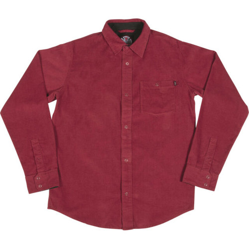 Independent Roy Corduroy Button Up Burgundy