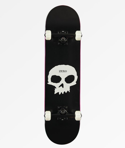 Zero Skull Skateboard Complete Black White 8.0