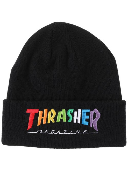 Thrasher Rainbow Mag Beanie Black Onesize