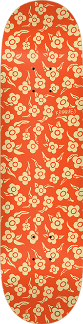 KROOKED FLOWERS SKATE DECK-8.06 ORANGE