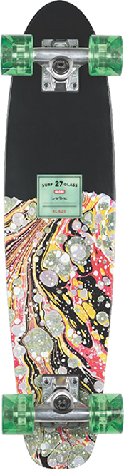 GLOBE SURF GLASS 27 SKATEBOARD COMPLETE 6.5x27 BLAZE