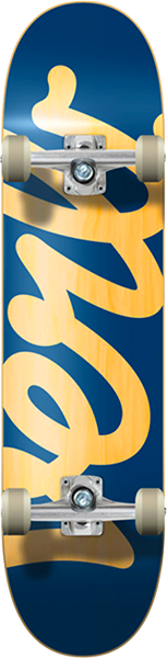 VERB SCRIPT LOGO SKATEBOARD COMPLETE 8.12 GOLD/NAVY