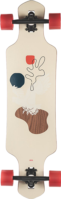 GLOBE GEMINON 35 SKATEBOARD COMPLETE 9x35 WALNUT/COCKATOO