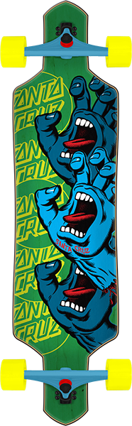 SANTA CRUZ SCREAMING HAND STACK DT SKATEBOARD COMPLETE-9x36