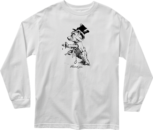 THANK YOU TIPSY BEAR L/S SMALL WHITE