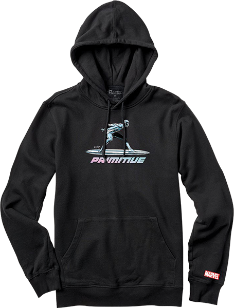 PRIMITIVE SILVER SURFER HOODIE LARGE  BLACK