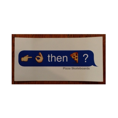Pizza Emoji Sticker Blue