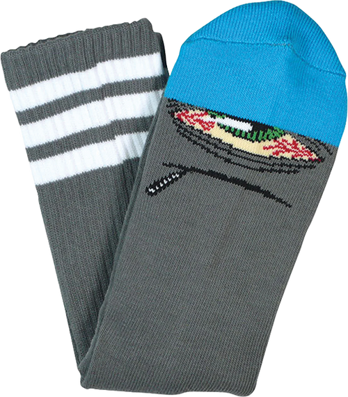 TOY MACHINE STONER SECT CREW SOCKS GREY/BLU 1 pair