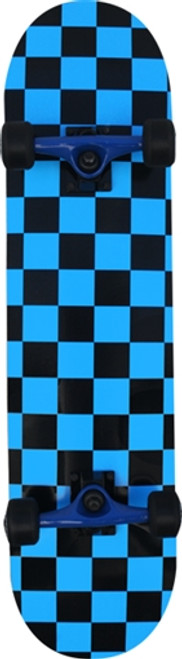 YOCAHER BLUE CHECKER Skateboard Complete -7.75