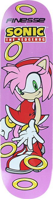 FINESSE SEGA SONIC AMY HEDGEHOG SKATE DECK-8.0