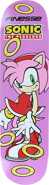 FINESSE SEGA SONIC AMY HEDGEHOG SKATEBOARD DECK-8.0
