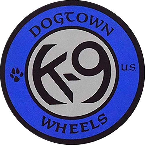 DOGTOWN K9 WHEELS 3" DECAL BLUE/SILVER (2 pack)