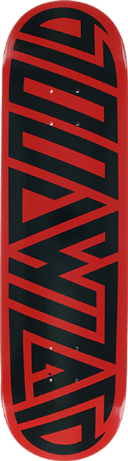 BLOOD WIZARD FUTURE WASTELAND SKATE DECK-8.0 RED/BLK