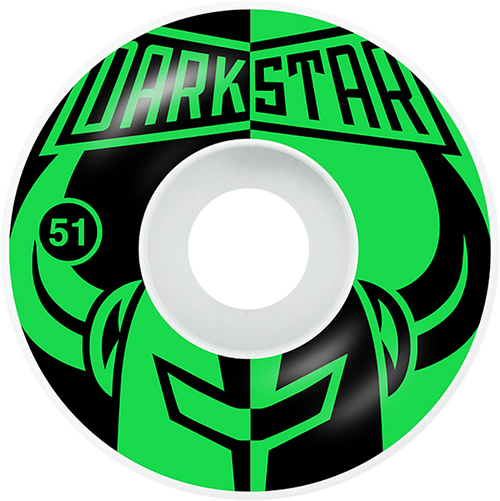 DARKSTAR DIVIDE 51mm WHT/GREEN WHEELS SET