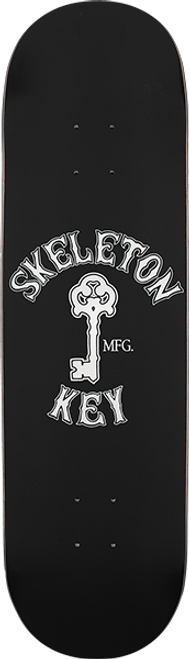 SKELETON KEY KEY LOGO SKATE DECK-8.0 BLACK