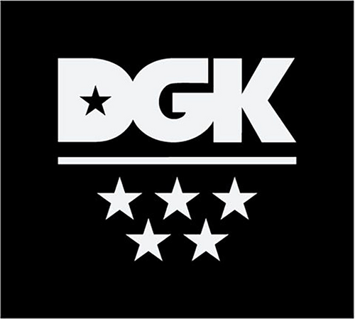 DGK 5-STAR STICKER WHITE/BLACK (2 pack)