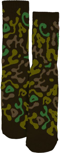 TOY MACHINE CAMO CREW SOCKS BLACK 1pr