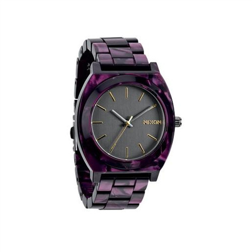 NIXON Time Teller Acetate Gunmetal Velvet Watch