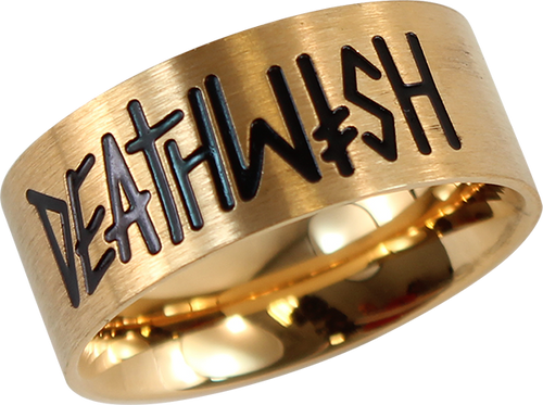 DEATHWISH DEATHSPRAY LOGO RING M-GOLD