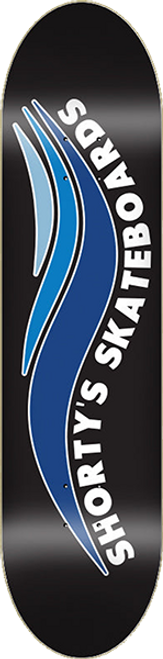SHORTY'S SKATE WAVE SKATE DECK-8.12 BLK/BLUE