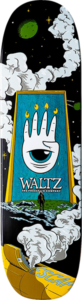 WALTZ ESCAPE FREESTYLE SKATEBOARD DECK-7.4X28.075 BLUE STAIN