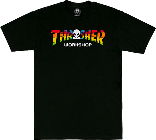 THRASHER X AWS SPECTRUM SS TSHIRT XLARGE BLACK