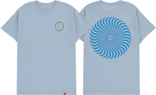 SPITFIRE CLASS TSHIRTIC SWIRL OVERLAY SS TSHIRT MEDIUM LT.BLU/BLU/GOLD
