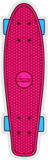PENNY BOARD 6" STICKER PINK single .pc