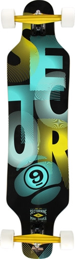 SECTOR 9 MINI SHAKA III BLUE SKATEBOARD COMPLETE-9.7x40.25 plat.