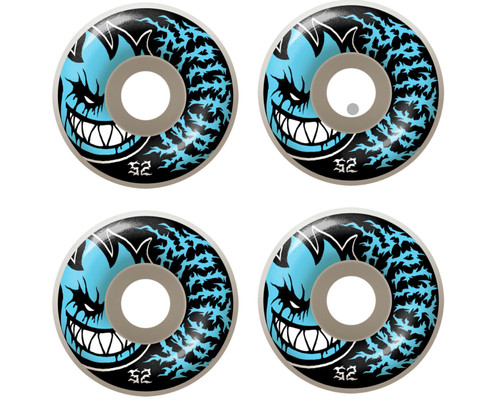 Spitfire Deathmask Wheels Set Blue Black 52mm/99d