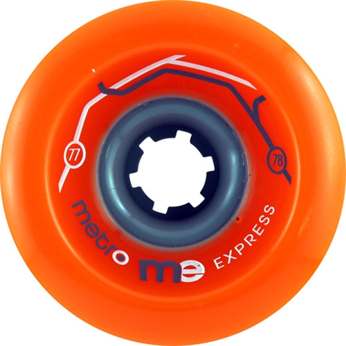 METRO EXPRESS 77mm 78a ORANGE Skateboard Wheels