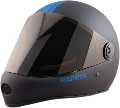 PREDATOR DH6 HELMET MATTE BLK W/BLUE STRIPES