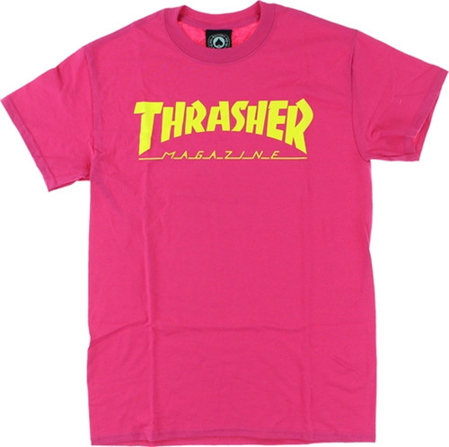 THRASHER MAGAZINE LOGO SS TSHIRT M-PINK