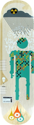 ALIEN WORKSHOP DAMAGED GOODS ACID RAIN SKATEBOARD DECK-8.25